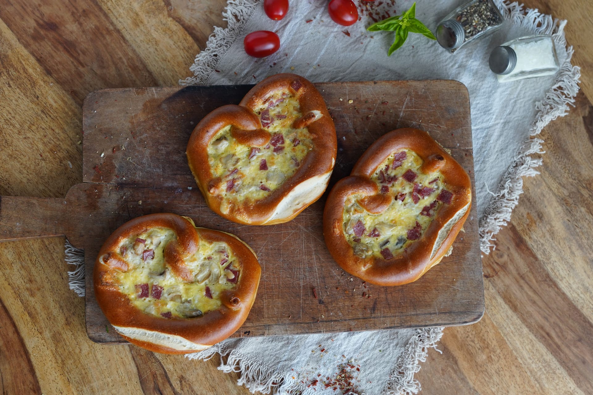 Pizza-Brezeln: Sie sind in nur 20 Minuten fertig.