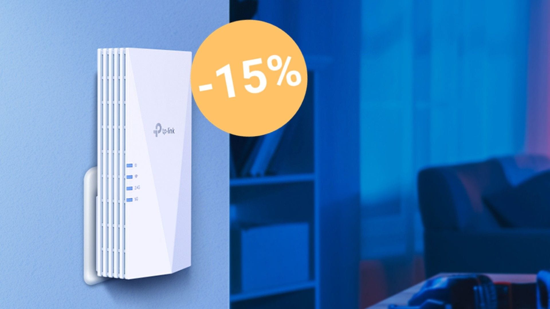 Der Repeater von TP-Link verstärkt das WLAN und bringt mit Wifi 6 eine hohe Geschwindigkeit.