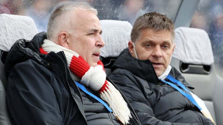 Union-Boss Dirk Zingler (l.): Der Präsident der Köpenicker kann sich eine Reform im Spielkalender vorstellen.