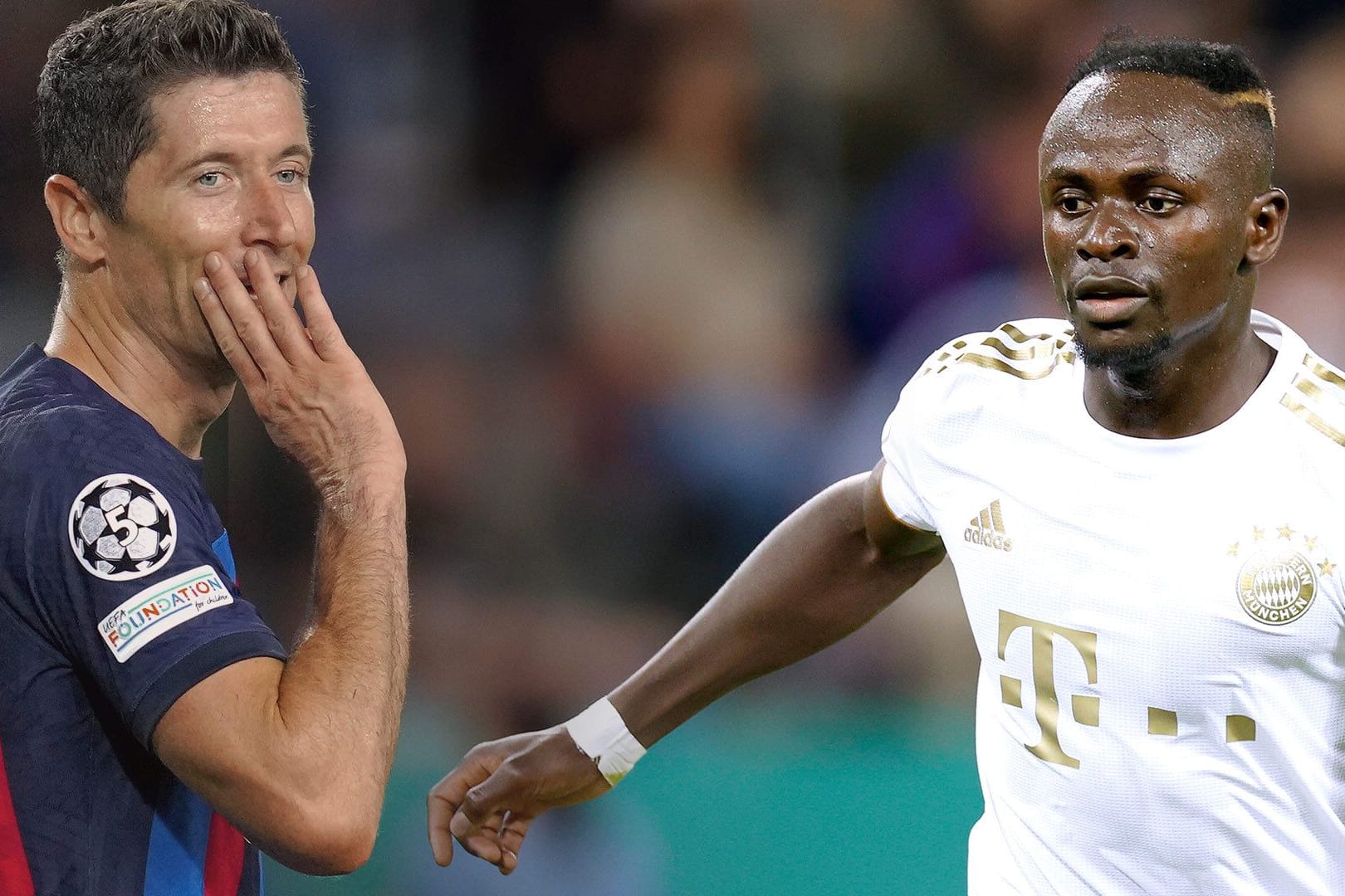 Robert Lewandowski (l.) und Sadio Mané: Die beiden Weltklassestürmer treffen am Dienstag aufeinander.