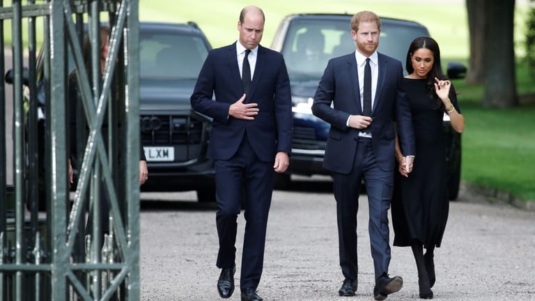 Herzogin Kate, Prinz William, Prinz Harry und Herzogin Meghan kamen gemeinsam zum Schloss.