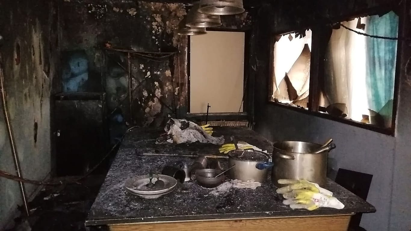 Völlig zerstört: In diesem Raum brannte es innerhalb weniger Stunde zweimal.