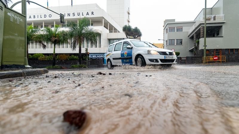 Unwetter über den Kanaren: Das Sturmtief hat schon für Überflutungen gesorgt.