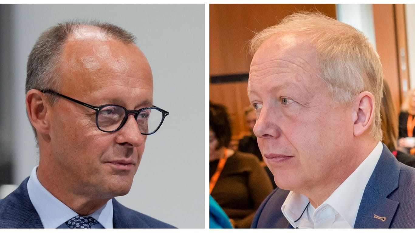 CDU-Vorsitzender Friedrich Merz/ARD-Chef Thomas Buhrow (Collage): In den letzten Wochen haben immer neue Vorwürfe den Öffentlichen Rundfunk erschüttert.
