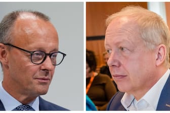 CDU-Vorsitzender Friedrich Merz/ARD-Chef Thomas Buhrow (Collage): In den letzten Wochen haben immer neue Vorwürfe den Öffentlichen Rundfunk erschüttert.