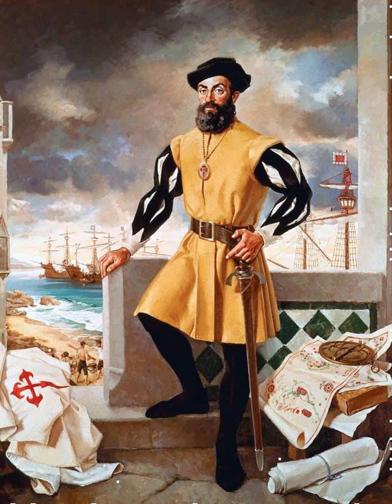 Magellan in einem zeitgenössischen Gemälde.