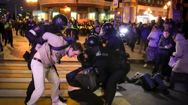 Protest in Moskau: Reservisten dürfen ihre Wohnorte nicht mehr verlassen.