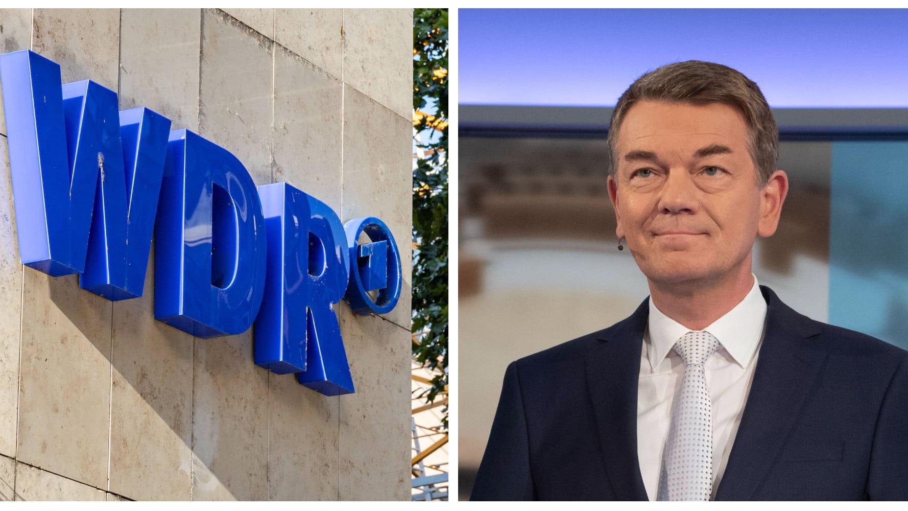 WDR-Logo/Jörg Schönenborn (Collage): Seit Wochen steht der öffentlich-rechtliche Rundfunk in der Kritik.