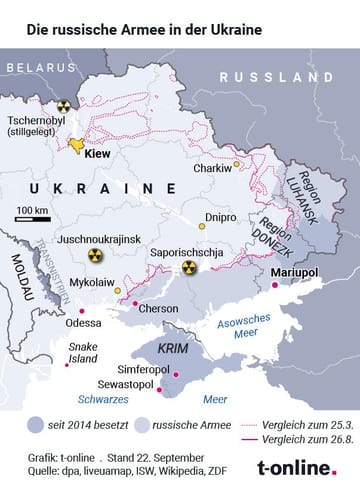 Kriegskarte der Ukraine