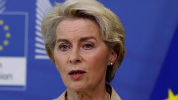 European Commission President addresses the media on Ukraine crisis in Brussels