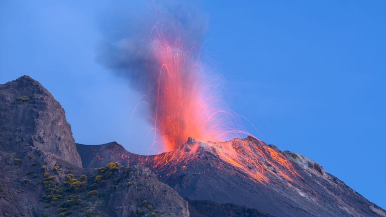 Nachteruption am Stromboli: Der zweite Vulkan Italiens.