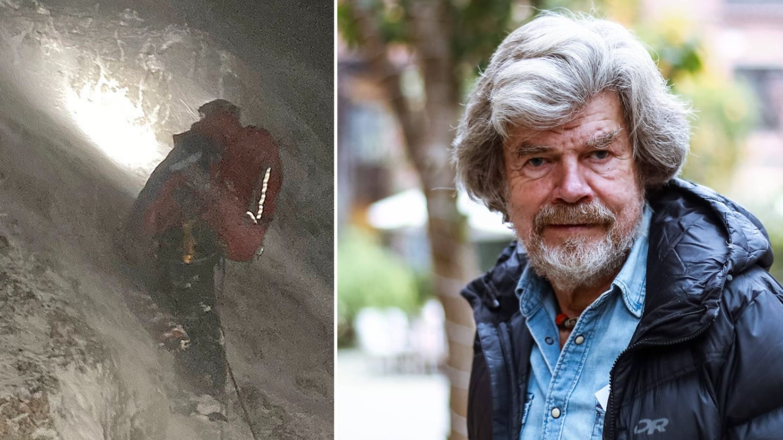 Einsatz in den Alpen und Reinhold Messner (Montage): Der erfahrene Bergsteiger zweifelt an den Überlebenschancen des Vermissten.