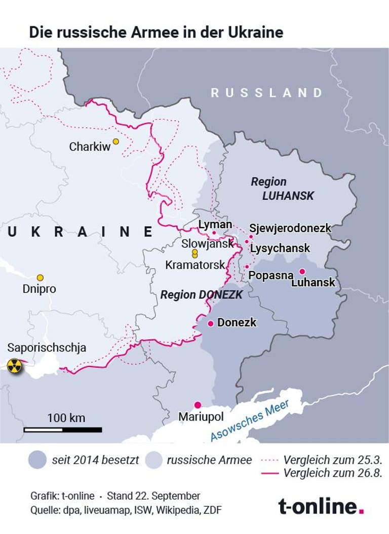 Infografik zur russischen Armee in der Ukraine.