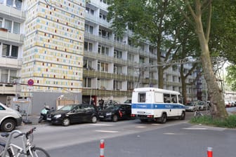 Polizeieinsatz in Lichtenberg: Der Tatort wurde abgesperrt.