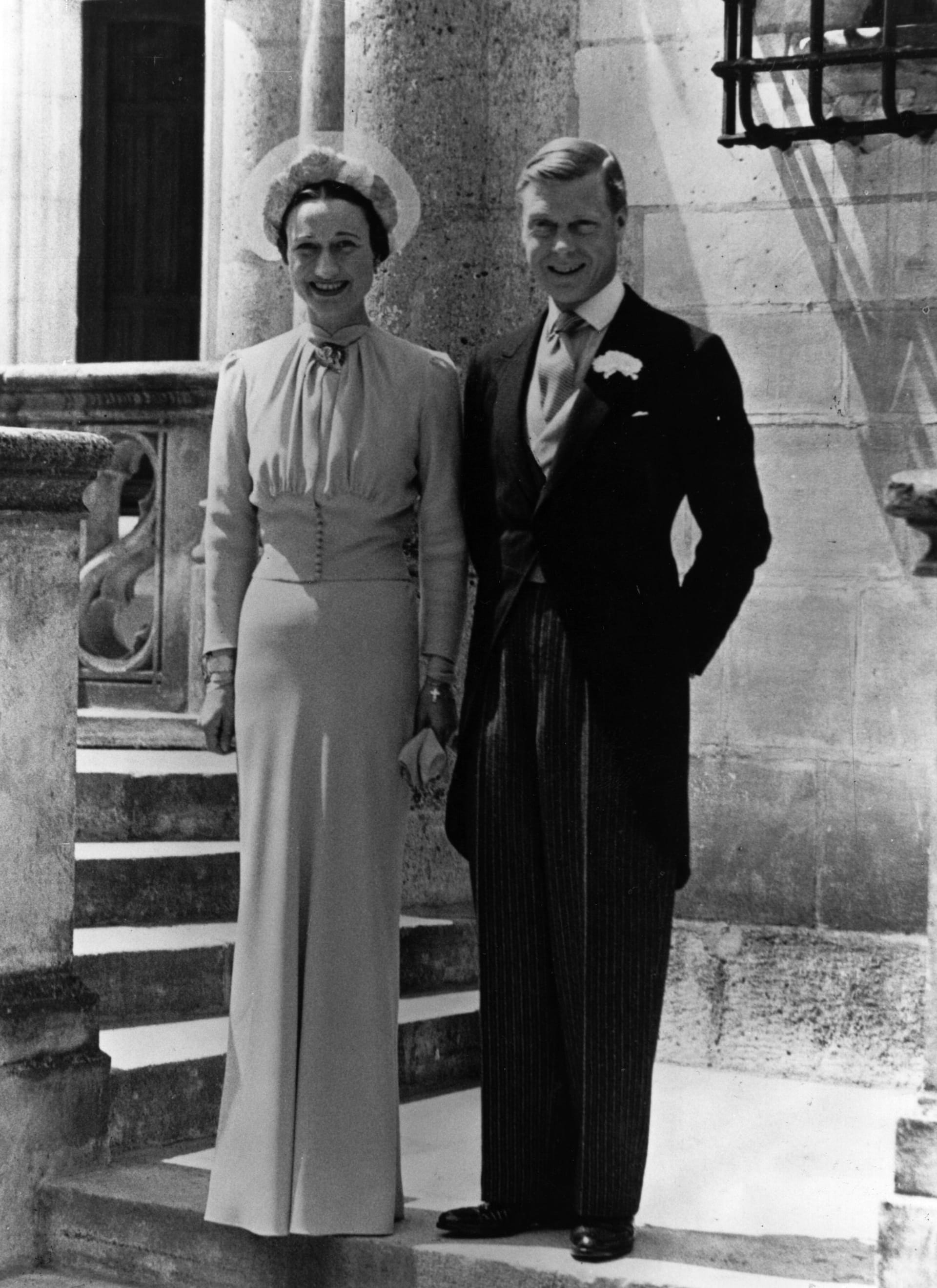 Eduard VIII. und Wallis Simpson an ihrem Hochzeitstag im Jahr 1937