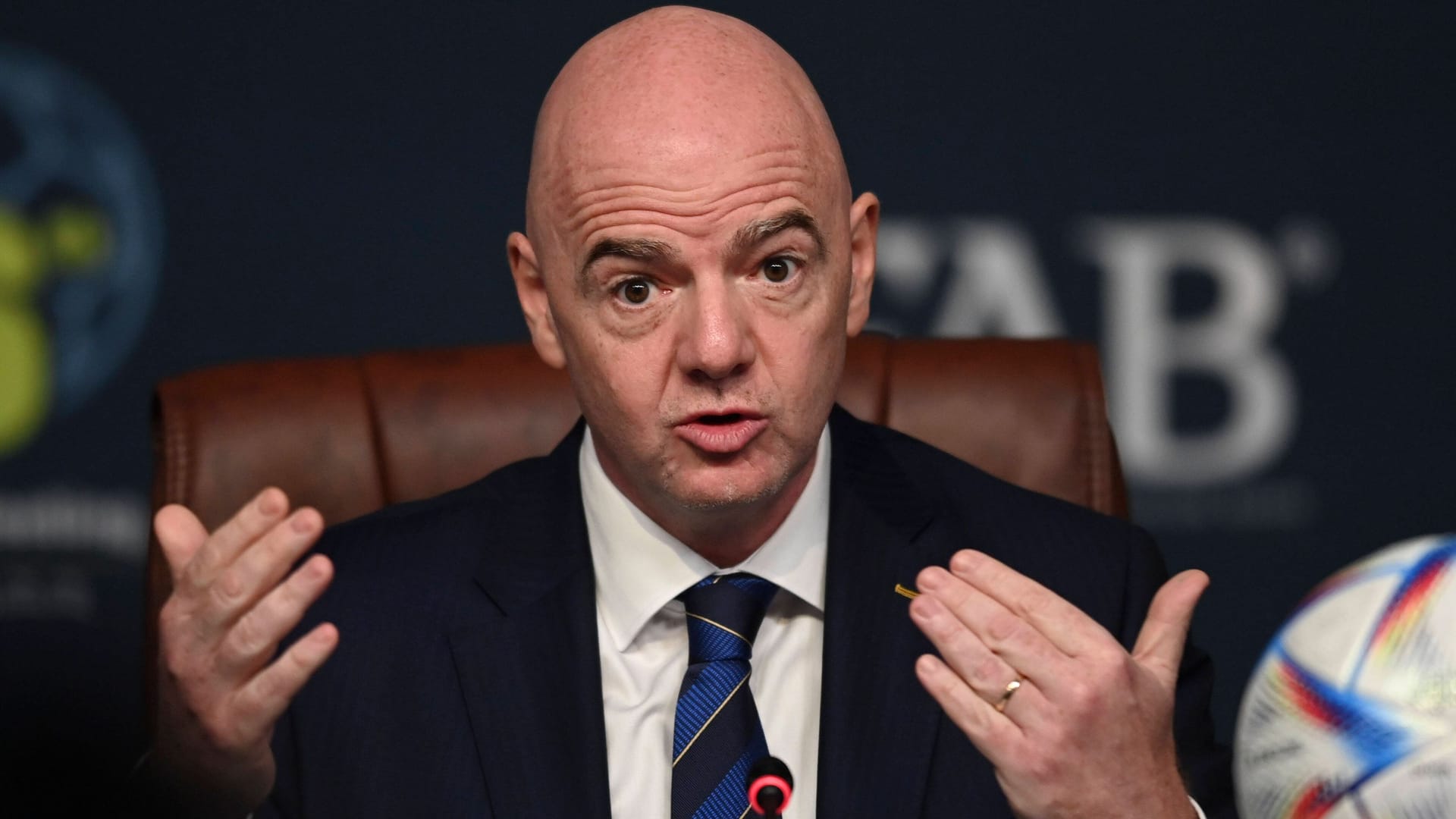 Fifa-Präsident Infantino: Fußball als Antreiber des Handels.