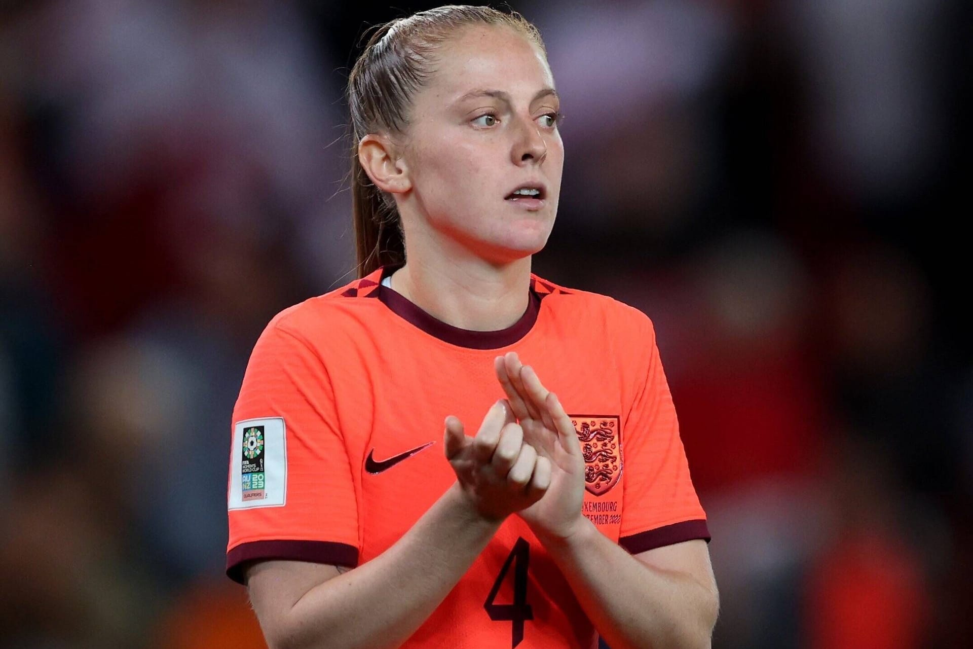 Keira Walsh im England-Trikot: Die Europameisterin spielt nun für den FC Barcelona.