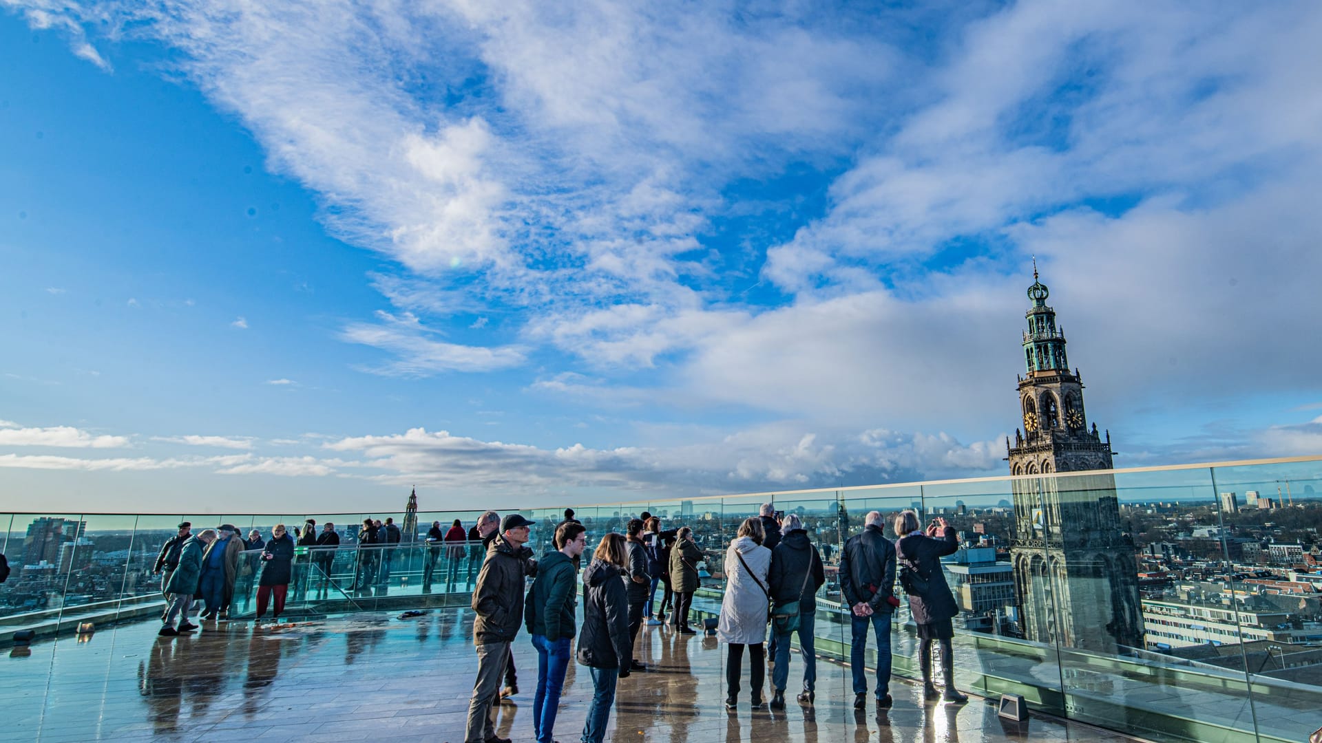 Forum Groningen: Von der Dachterrasse hat man einen fantastischen Blick über die Altsta