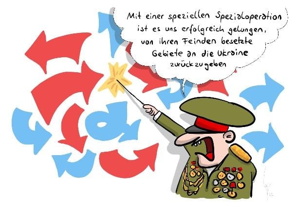Die russische Kriegspropaganda kann sogar Niederlagen erklären.