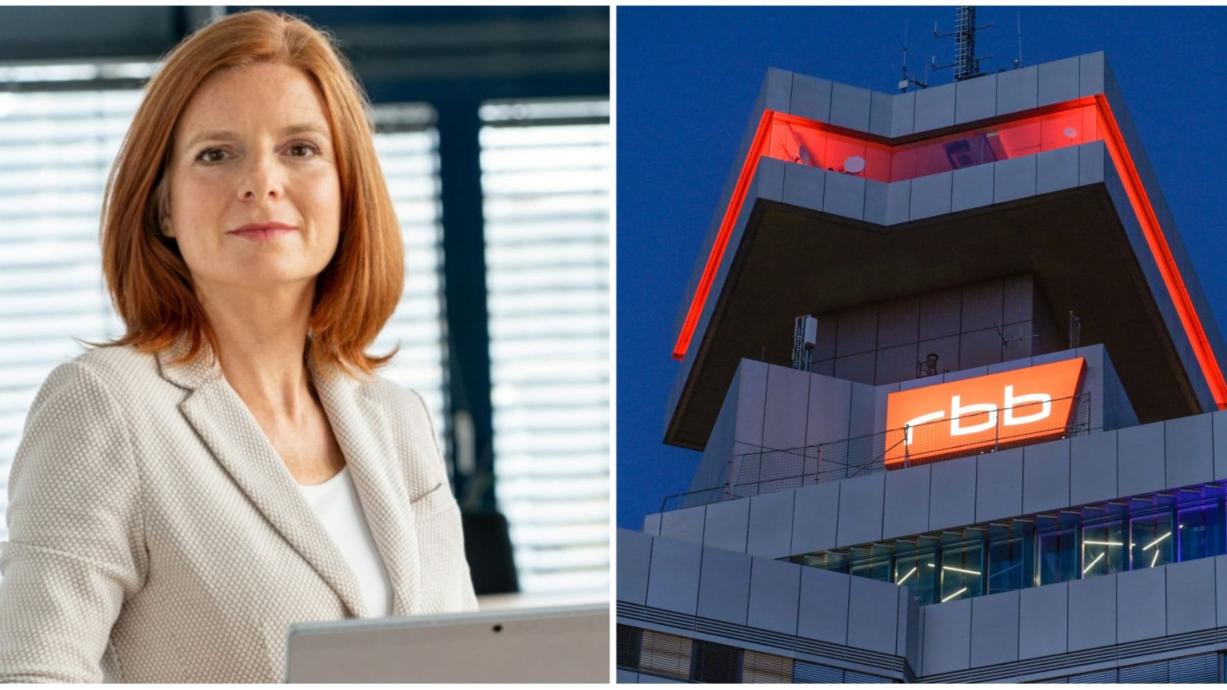 Katrin Vernau, RBB-Gebäude (Archivbilder): Die mögliche Schlesinger-Nachfolge der WDR-Frau ist umstritten. Katrin Vernau, RBB-Gebäude (Archivbilder): Die mögliche Schlesinger-Nachfolge der WDR-Frau ist umstritten.