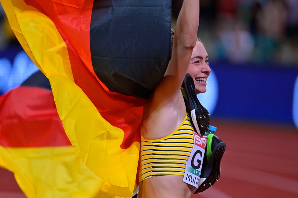 Gina Lückenkemper: Die Europameisterin war beim ISTAF in Berlin zu Gast.