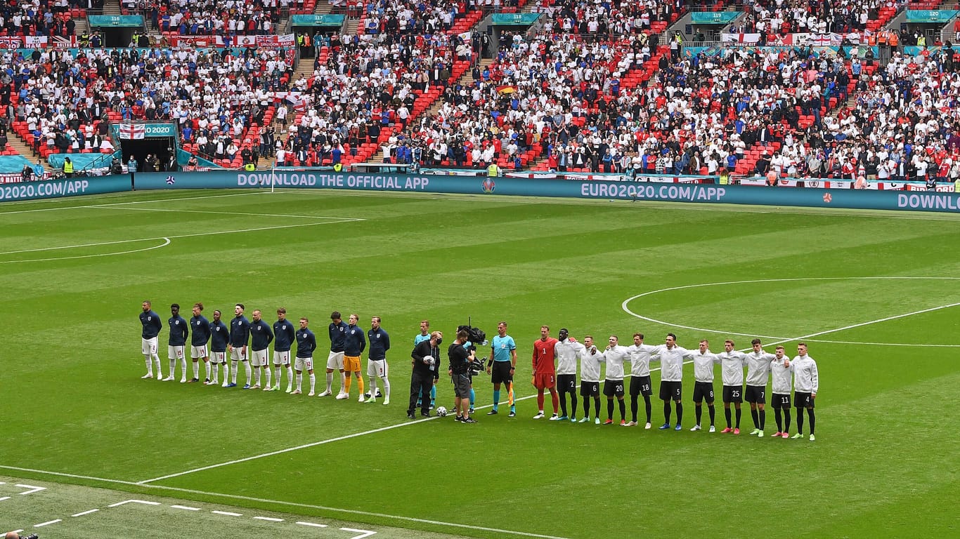 Traditionsduell: Bei der EM im Juni 2021 standen sich England und Deutschland zuletzt in Wembley gegenüber.
