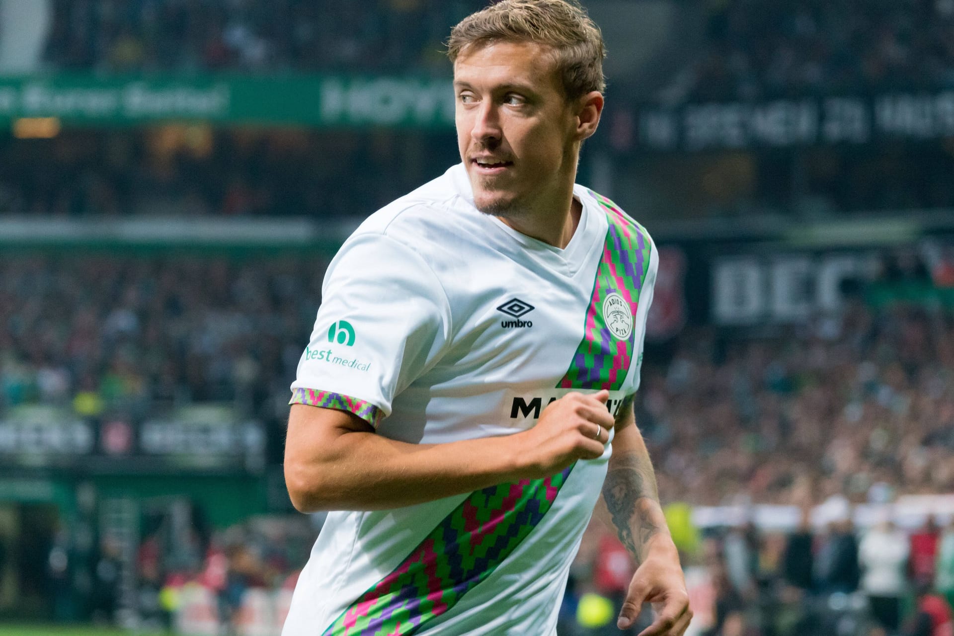 Max Kruse: Er stand für das Abschiedsspiel von Claudio Pizarro in Bremen auf dem Platz.