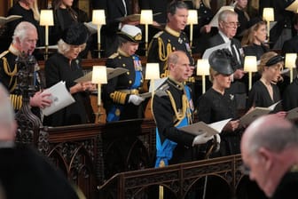 Trauergottesdienst für die Queen: Der Platz vor König Charles III. blieb unbesetzt.