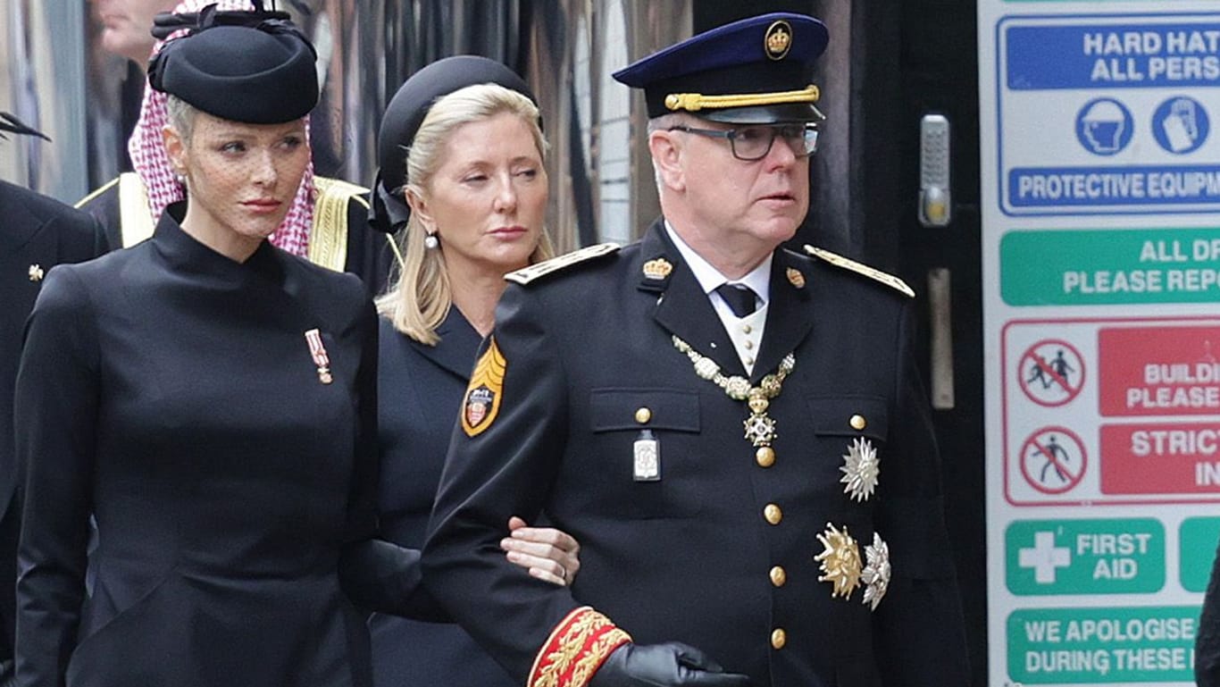 Sie nahmen an der Trauerfeier der Queen teil: Fürstin Charléne und Fürst Albert von Monaco in London.