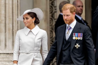 Prinz Harry und seine Frau Meghan beim 70. Thronjubiläum der Queen: Die Sussexes sind derzeit in Europa unterwegs.