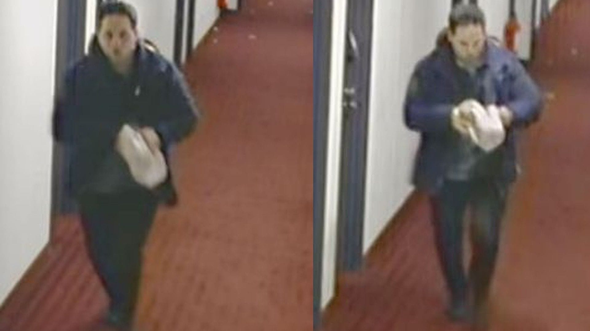 Eine Kamera im Hotel nahm den Täter auf: Er würgte und schlug sein Opfer brutal. Eine Kamera im Hotel nahm den Täter auf: Er würgte und schlug sein Opfer brutal.