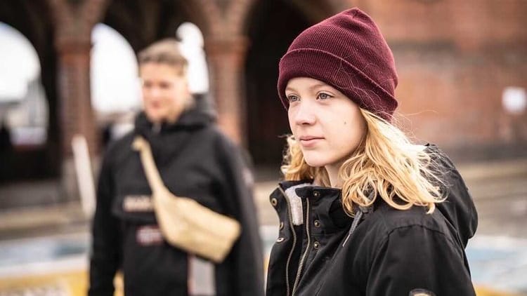 Carla Reemtsma bei einer Aktion von Fridays for Future in Berlin: