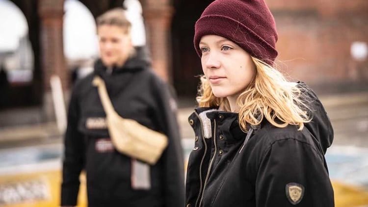 Carla Reemtsma bei einer Aktion von Fridays for Future in Berlin: