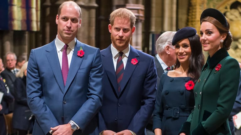 Prinz William, Prinz Harry, Herzogin Meghan und Herzogin Kate 2018 bei einem der seltenen gewordenen Auftritte als Quartett.