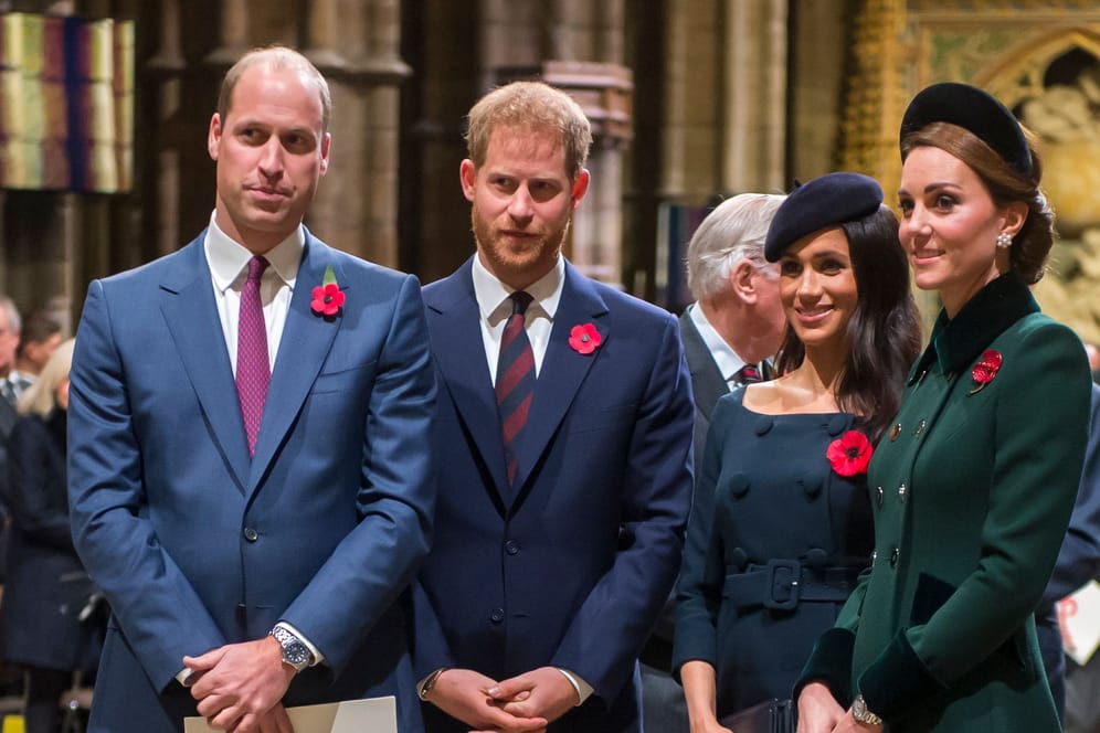 Prinz William, Prinz Harry, Herzogin Meghan und Herzogin Kate 2018 bei einem der seltenen gewordenen Auftritte als Quartett.