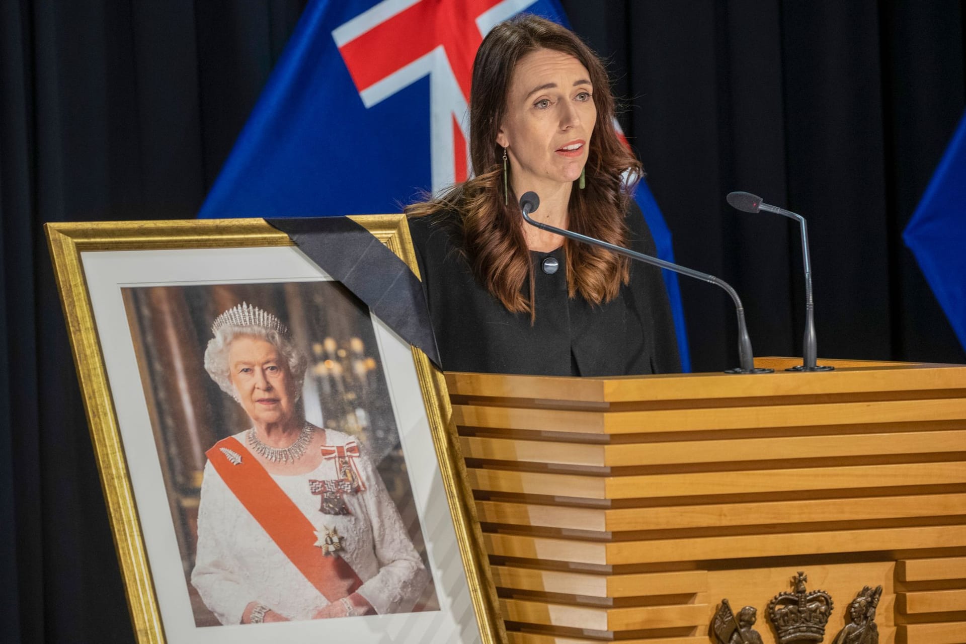 Die Premierministerin von Neuseeland, Jacinda Ardern, hielt eine bewegende Ansprache zu Ehren der Queen.