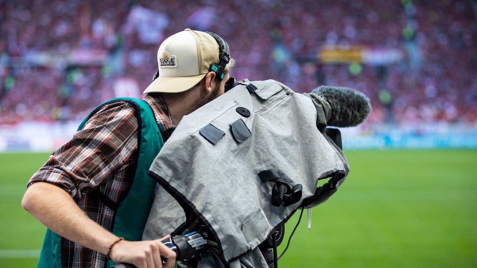 Kameramann beim Fußball