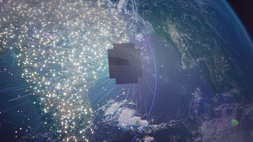 Satellit "BlueWalker 3": Der Raumflugkörper soll mobiles Internet vom All aufs Handy bringen. Satellit "BlueWalker 3": Der Raumflugkörper soll mobiles Internet vom All aufs Handy bringen.