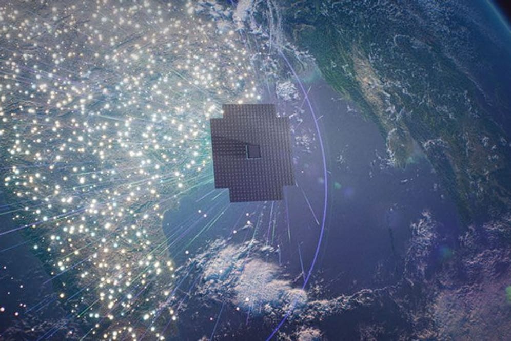 Satellit "BlueWalker 3": Der Raumflugkörper soll mobiles Internet vom All aufs Handy bringen.
