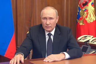 Wladimir Putin bei einer TV-Ansprache: Per Dekret annektierte er das AKW Saporischschja.
