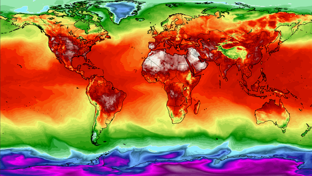 Die Temperaturkarte der Welt für August 2022: Laut neuester Datenanalysen war es in Europa der heißeste August aller zeiten.