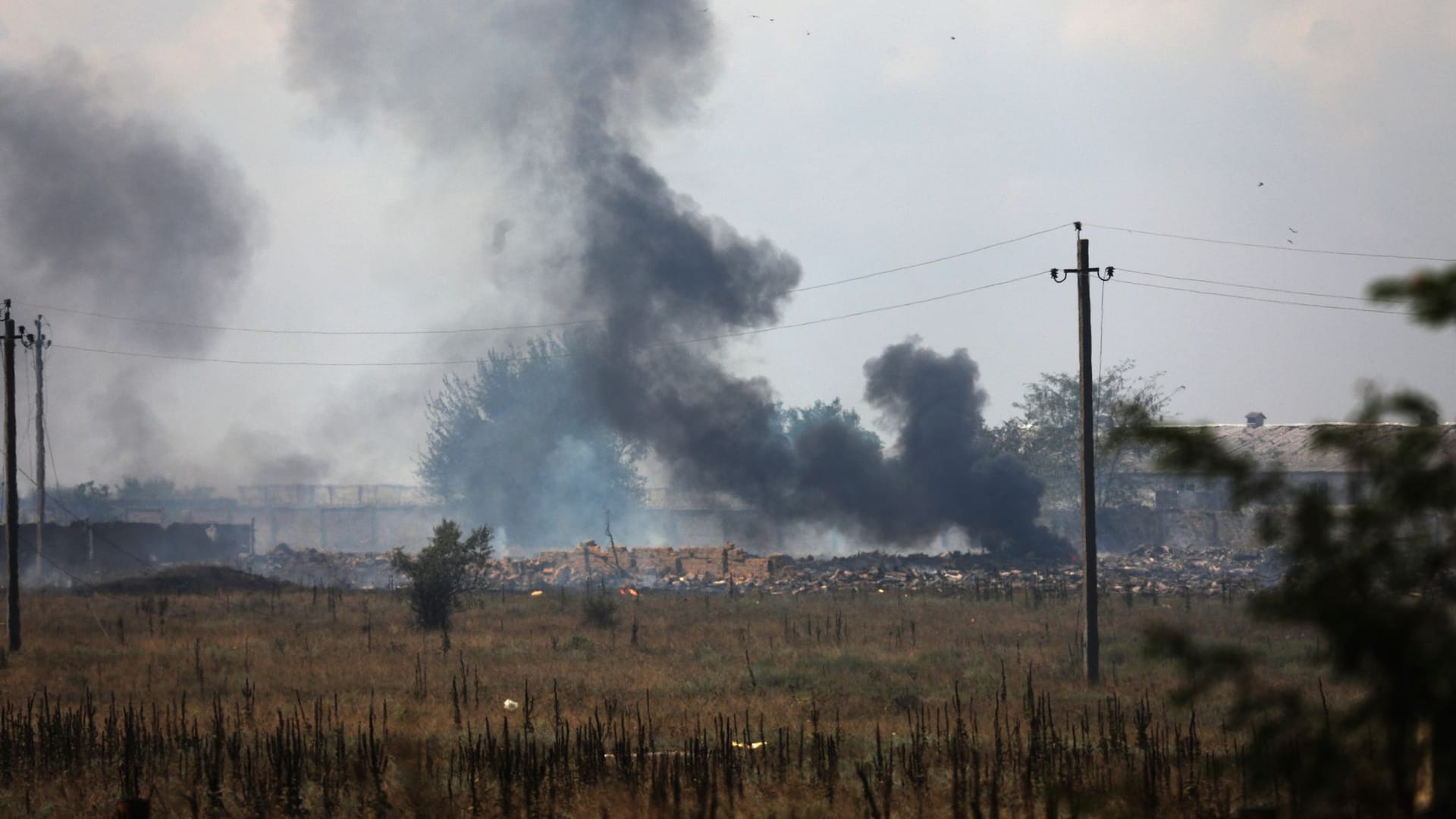 Explosion eines Munitionslagers auf der Krim (Archiv): Der Krim-Chef hatte ein rigoroses Vorgehen gegen pro-ukrainische Äußerungen angekündigt.