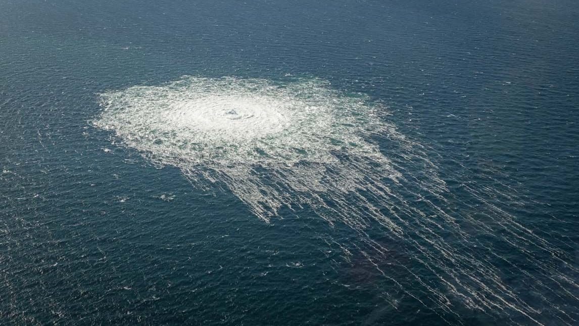 Austrittsstelle in der Ostsee: Das größte Leck erzeugt Oberflächenbewegungen von bis zu einem Kilometer.