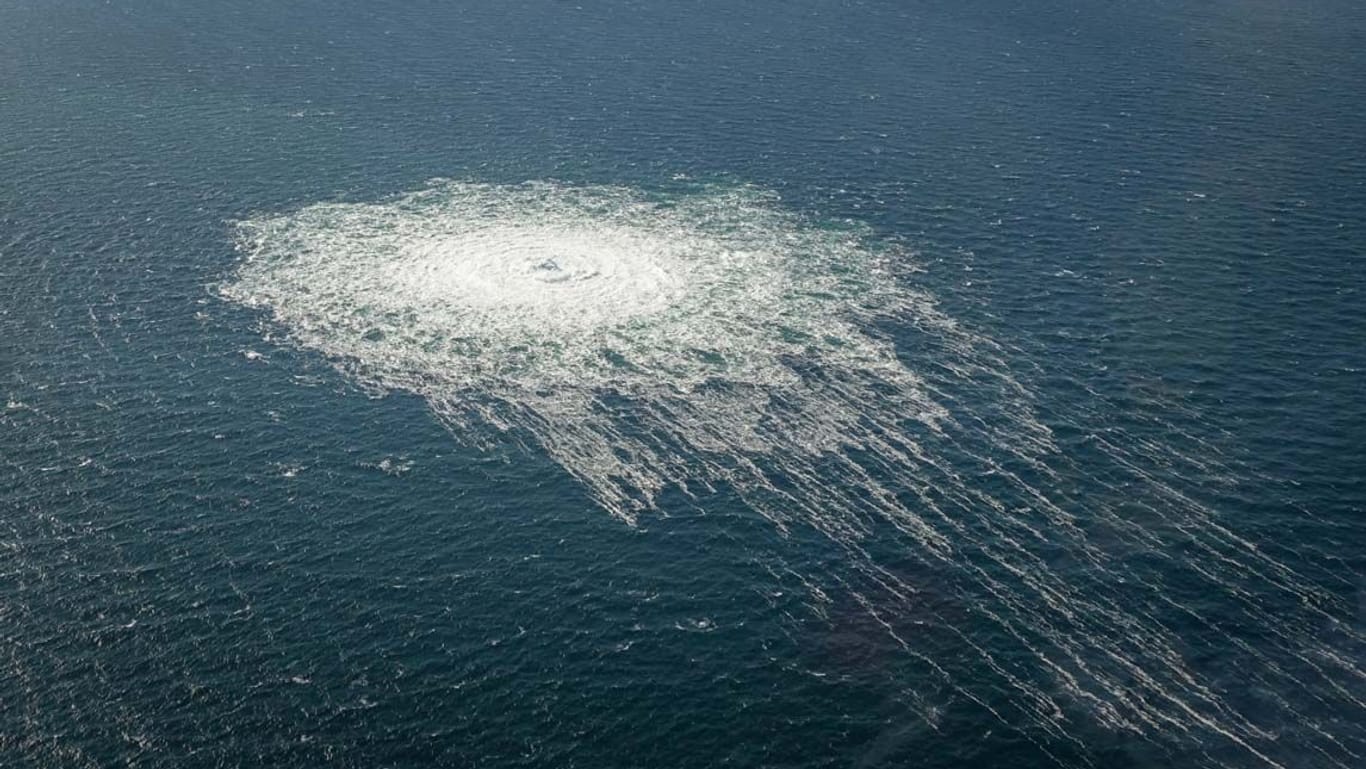 Austrittsstelle in der Ostsee: Das größte Leck erzeugt Oberflächenbewegungen von bis zu einem Kilometer.