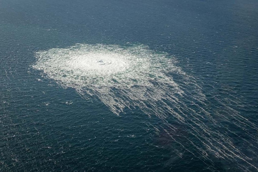 Austrittsstelle in der Ostsee: Das größte Leck erzeugt Oberflächenbewegungen von bis zu einem Kilometer.