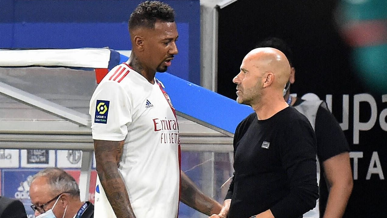 Boateng und Bosz (r.) im September 2021: Keine Freunde fürs Leben.