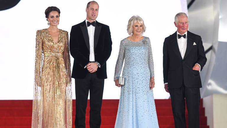 Royale Gäste bei der Premiere zum James-Bond-Film "No Time to Die" im September 2021: William und Kate halten viele für das bessere Königspaar als Charles und Camilla.