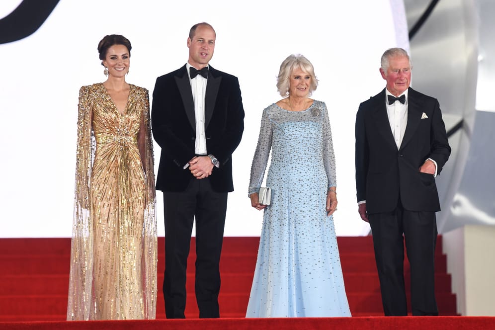 Royale Gäste bei der Premiere zum James-Bond-Film "No Time to Die" im September 2021: William und Kate halten viele für das bessere Königspaar als Charles und Camilla.