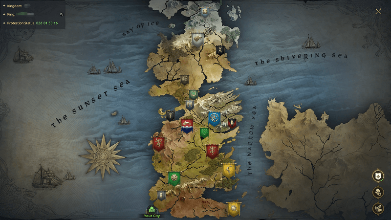 Game of Thrones: Westeros Map (Quelle: Bigpoint GmbH)