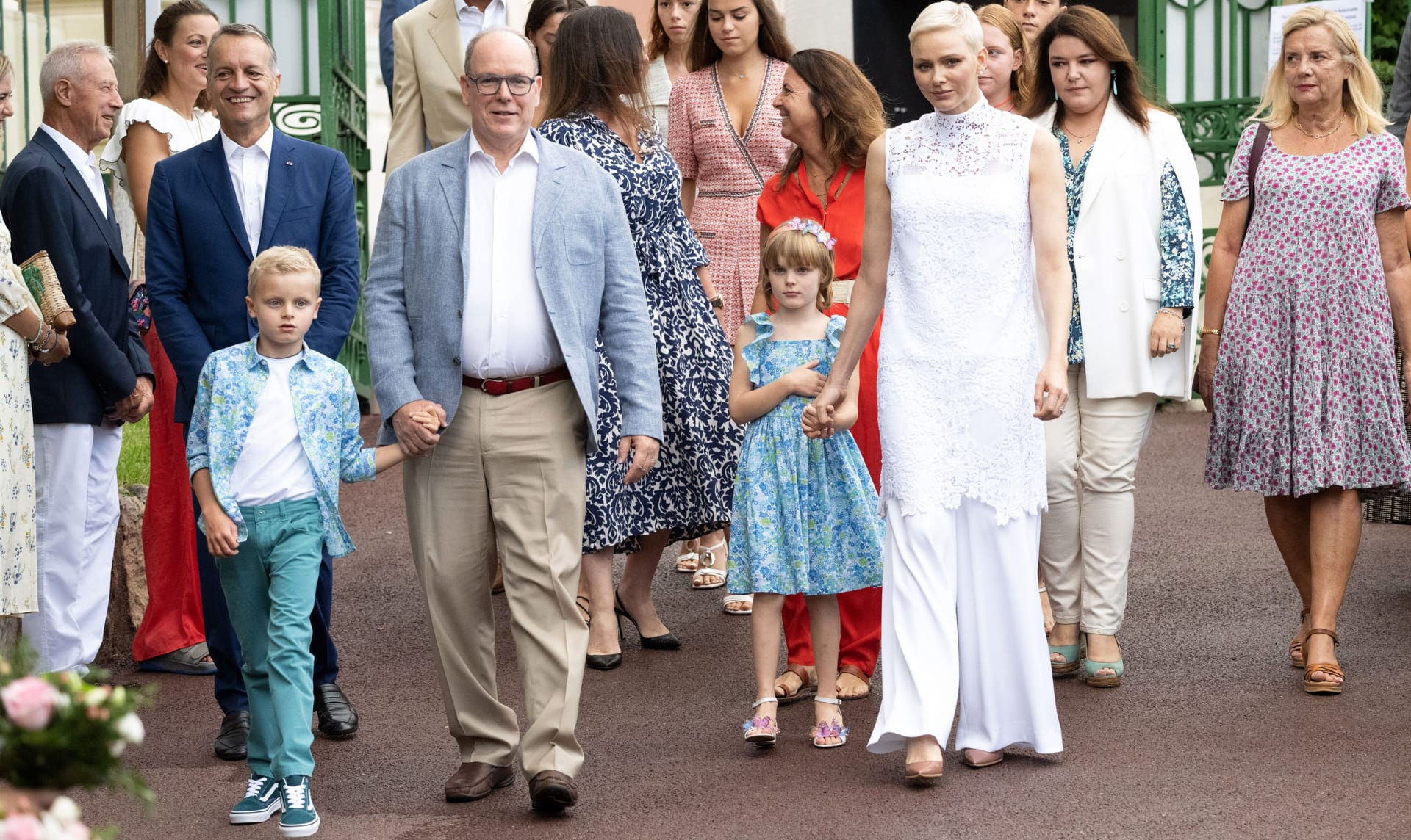 3. September 2022: Die vierköpfige Familie tritt gemeinsam bei einem traditionellen Termin in Monaco auf.